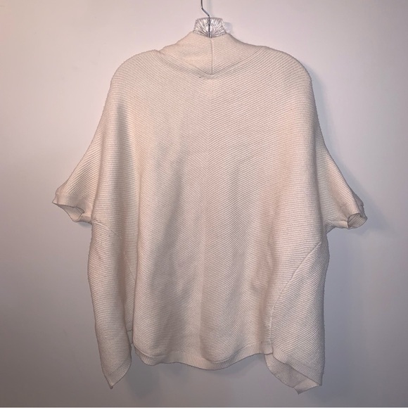 Anthropologie Cream Shrug Sweater with Ethereal Design - Picture 2 of 8